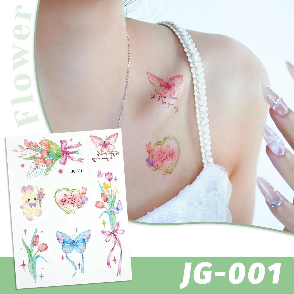 Rikalong Waterproof Cartoon Glitter Tattoo Stickers - Dreamy Gradient Face Designs