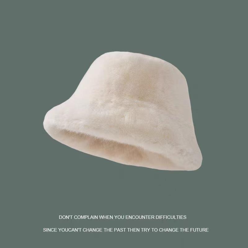 

Женская плюшевая панама - Теплая, универсальная, подходит для большой головы, для осени/зимы