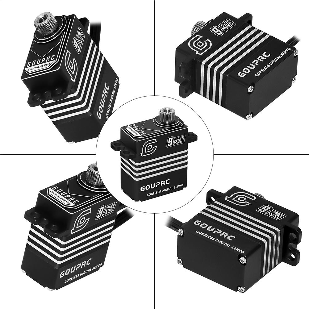 9KG Waterproof Metal Gear Servos All Metal Coreless Digital Servos for 1/18 TRX-4 TRX-6 SCX10 III RC Crawler Car
