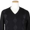 Prada Argyle-Pullover LAY032872 schwarz Wolle/Nylon/Kaschmir Herren Gebraucht