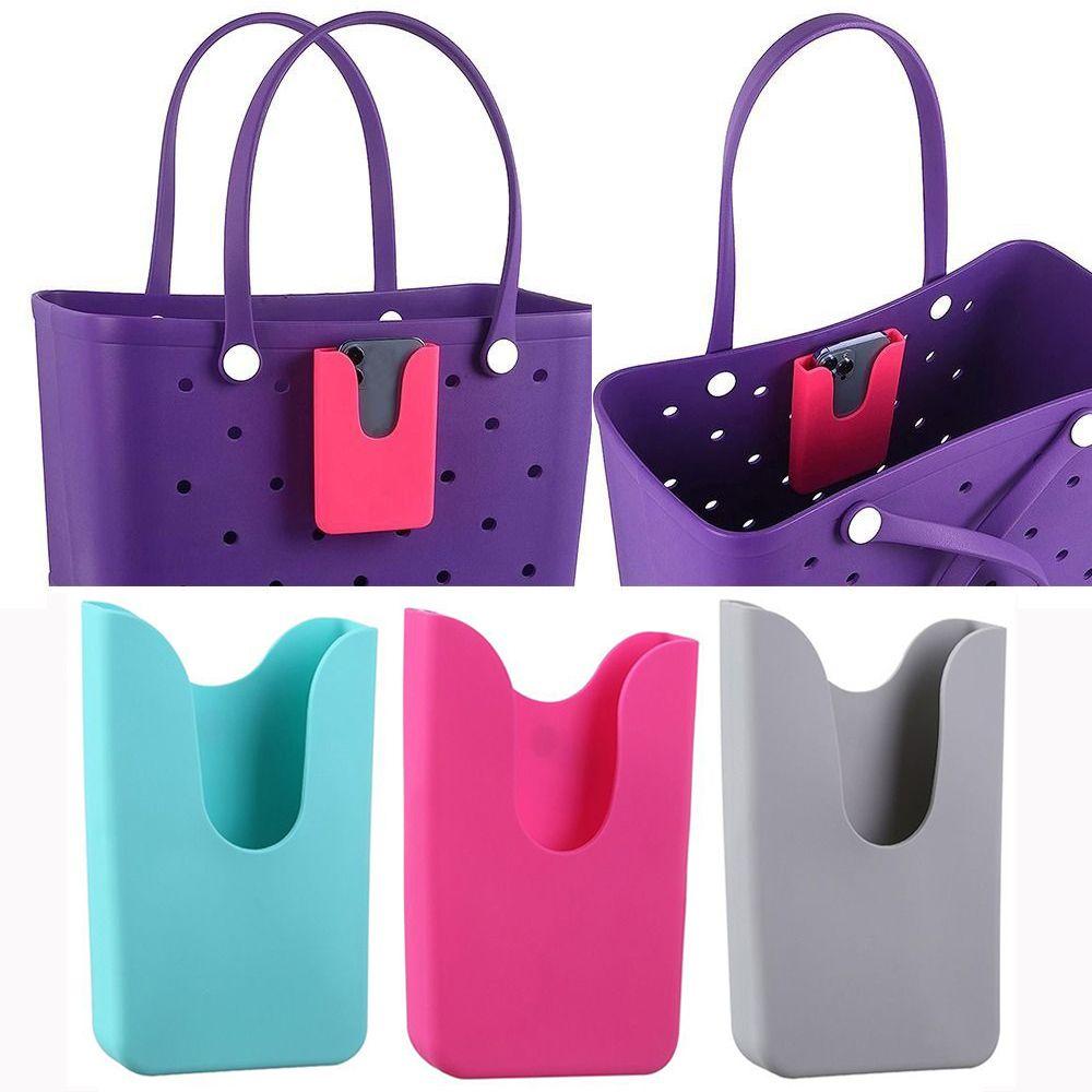 Tragbarer Gummi-Handyhalter Charm-Zubehör Kompatibel mit Taschen Einlegezubehör DIY Handy-Sonnenbrillenetui für Taschen