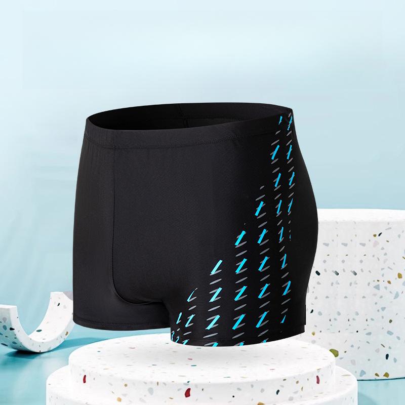 

Летние быстросохнущие эластичные и дышащие плавки-боксеры средней посадки с плоским углом, трехмерные, не стесняющие движения, мужские шорты L