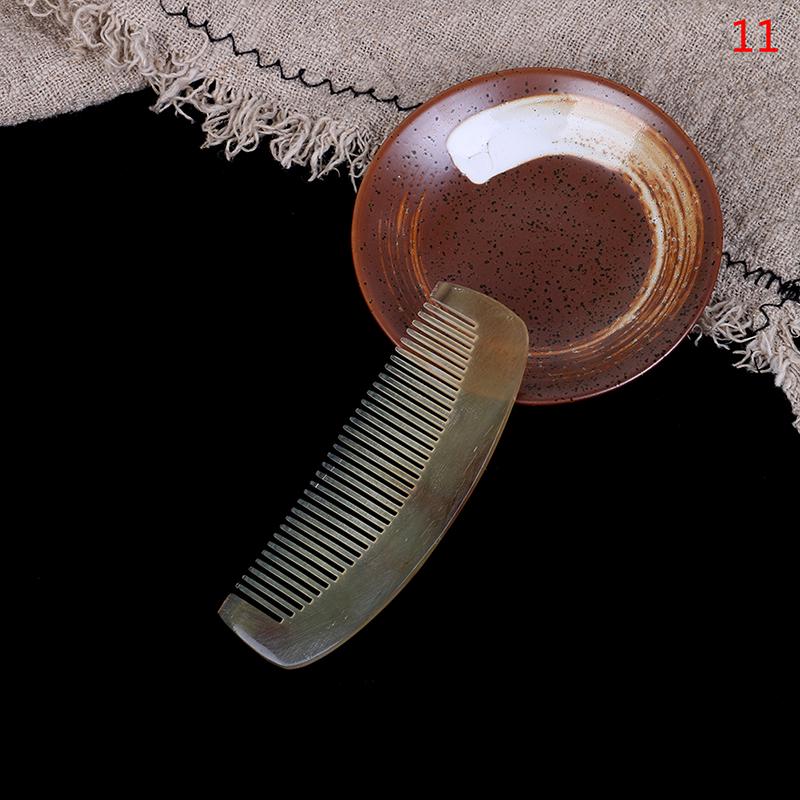 1*Natural Amber Ox Horn Comb Hair No Static Health Care Brush Hairdressing Comb