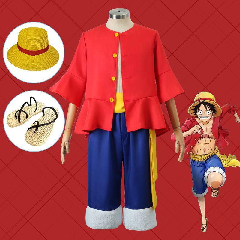 One Piece Cosplay Costume Luffy Cosplay Costume Cosplay Clothing Jacket Straw Hat Shoes Wig Costume