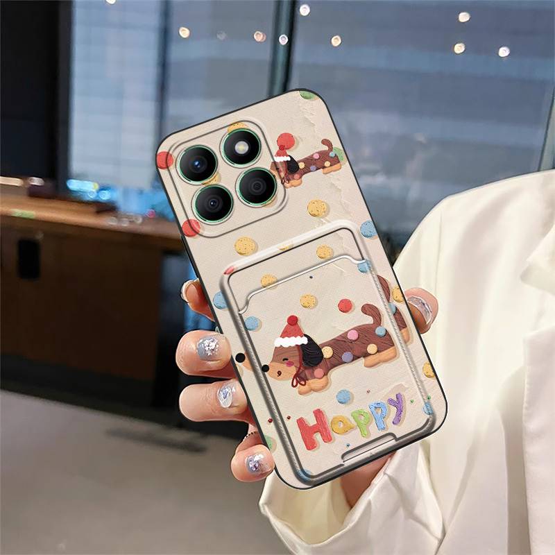 Silicone Protective Phone Case For Honor X8b 4G Full Wrap Anti-knock Cartoon Cute Soft Case Card Sleeve Dirt-resistant