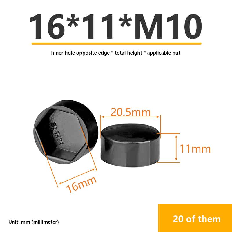 Piuliță Hexagonală Cap Plat Capac Protector din Plastic Șurub Hexagonal Extern Cap Scund Capac Decorativ Capac de Protecție împotriva Prafului