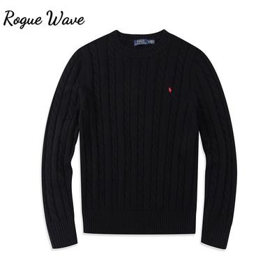 RogueWave High-End-Pullover für Männer und Frauen mit Rundhalsausschnitt und plüschig dickem Pullover Winter Warm Strick-Basispullover