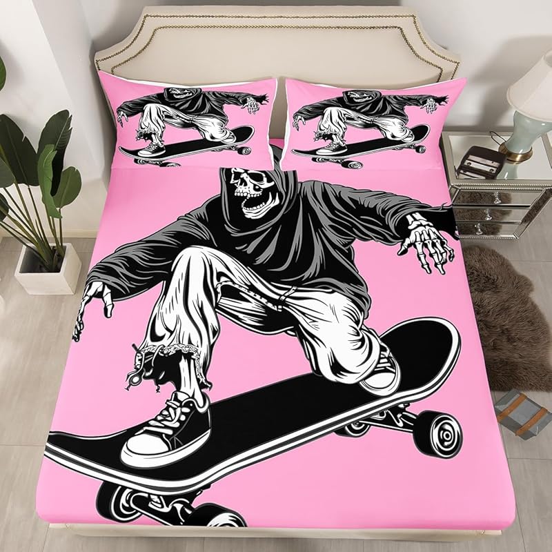 Cute ghost bedding set for boys, girls, teenagers, bats, pumpkin lanterns, Halloween
