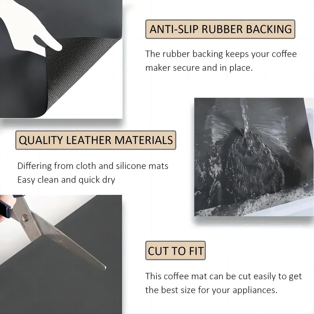 Rubber Drying Mat, With Retro Coffee Tableware, For Coffee Shop, Restaurant Kitchen Carpet, Tableware Durable Diatom Mud Table Mat