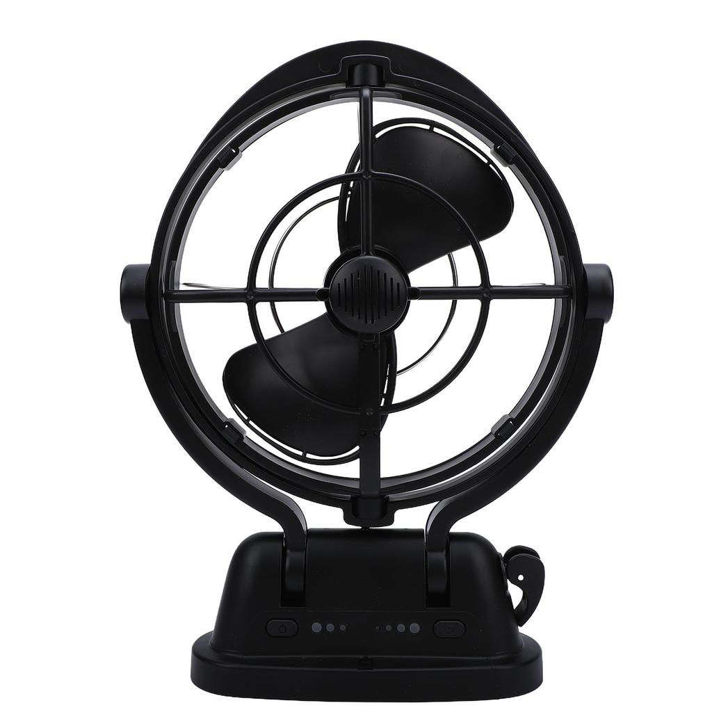 Auto Sensing DC 3 Speed Cabin Fan Quiet Omnidirectional Low Power Draw Fan for Boats and RVs Black
