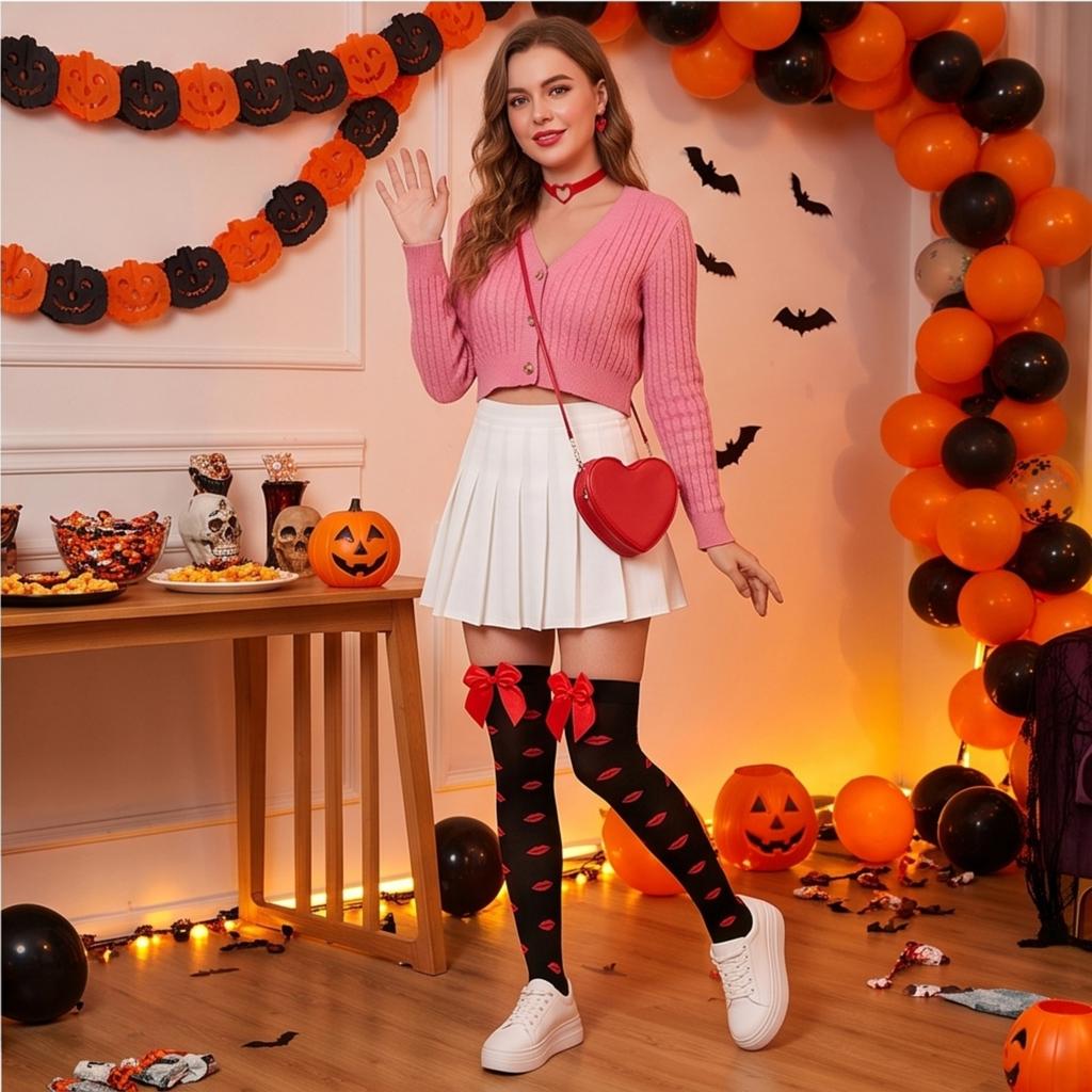 Women's Halloween Thigh High with for Costume Party and Cosplay