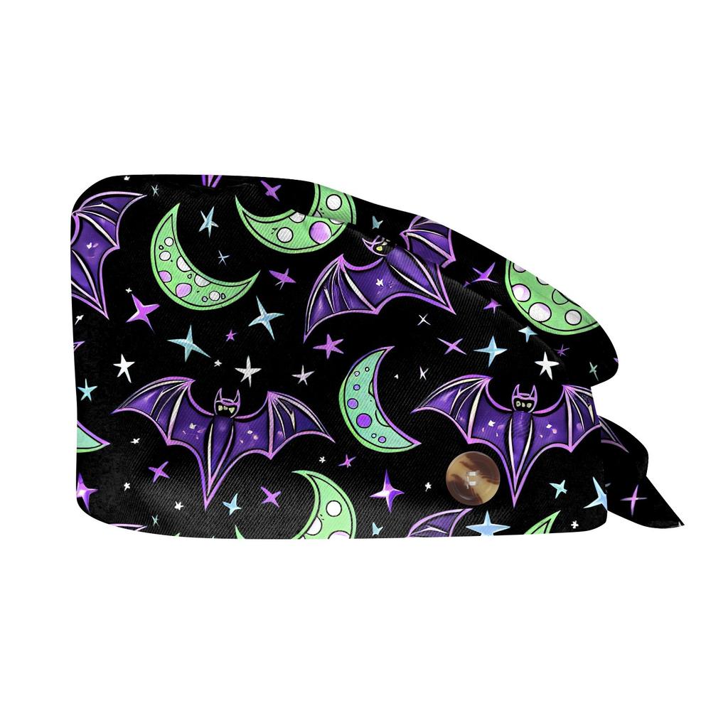 Cappello da lavoro con stampa di Halloween alla moda, cappello casual da lavaggio, berretto da borsa