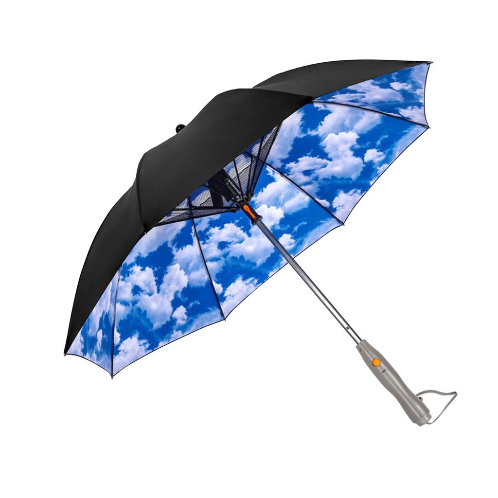 Umbrella With Fan And Mist Spray, Uv Blocking Umbrella With Fan, Umbrella With Fan, USB Rechargeable Sun Umbrella, Cool Umbrella With Fan