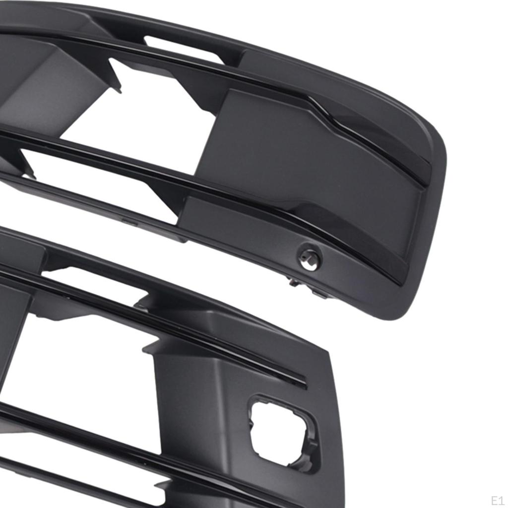 Replacement Front Fog Light Grille Matte Black 4M0807681T 4M0807682T Professional Lightweight
