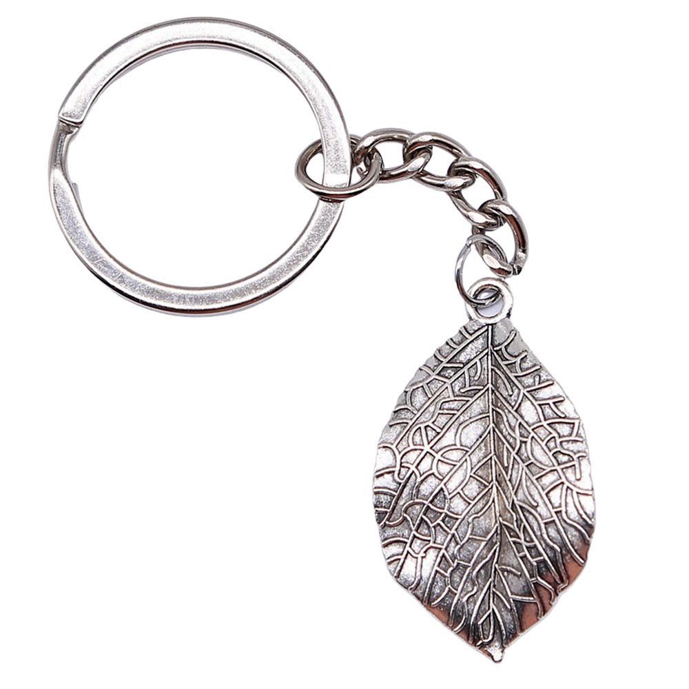 Pendants Mushroom Charm Branch Keychain Leaf Key Ring 28mm