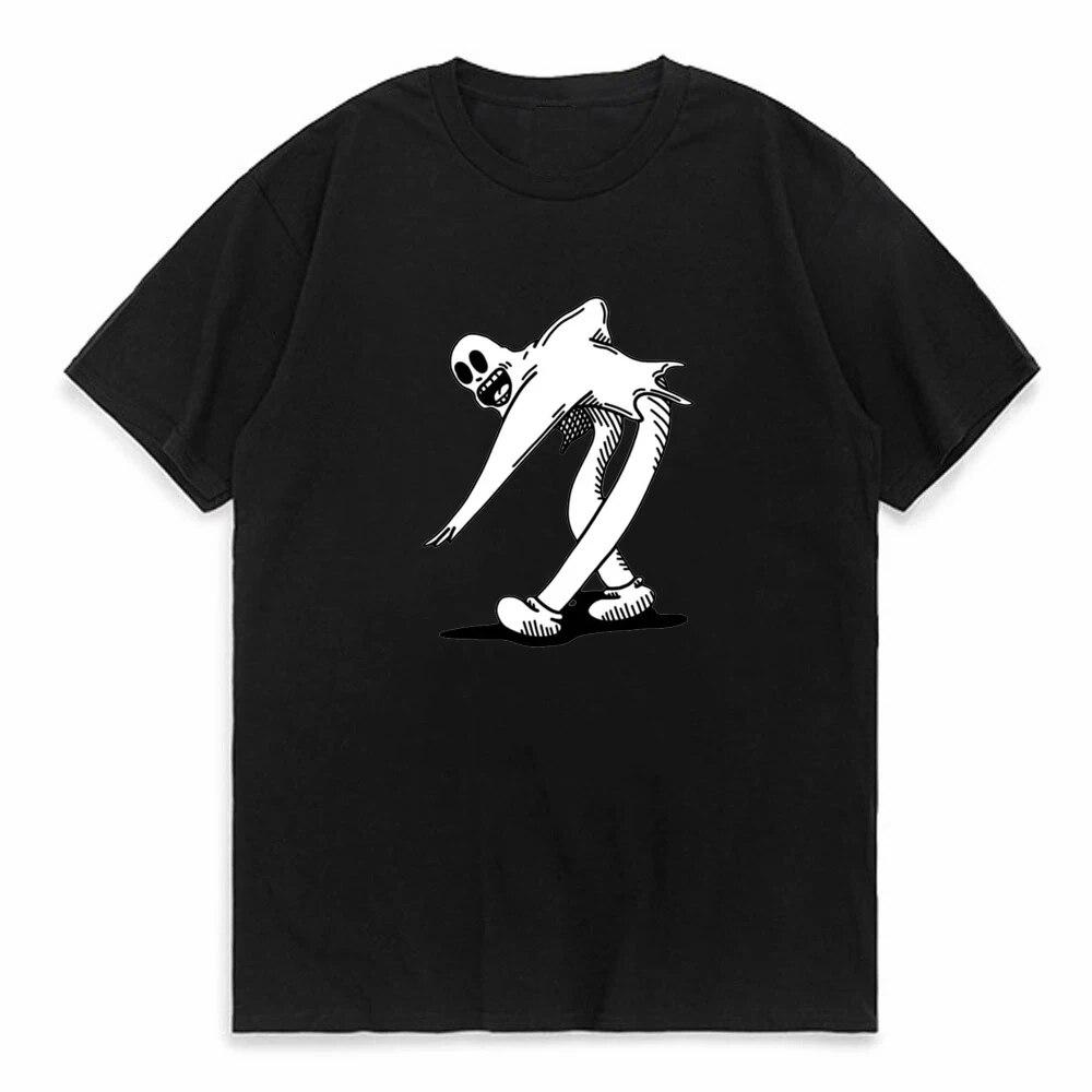 GhosteUnisexe Print T-shirt Unisex Women Cotton Fashion Hip Hop Metal Rock T Shirt Gothic Oversized T-shirts Streetwear Pop Y2k Tops