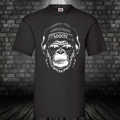 Moin Gorilla Music T-Shirt Tee Funshirt Cult Gift Nordic Coast S-5XL