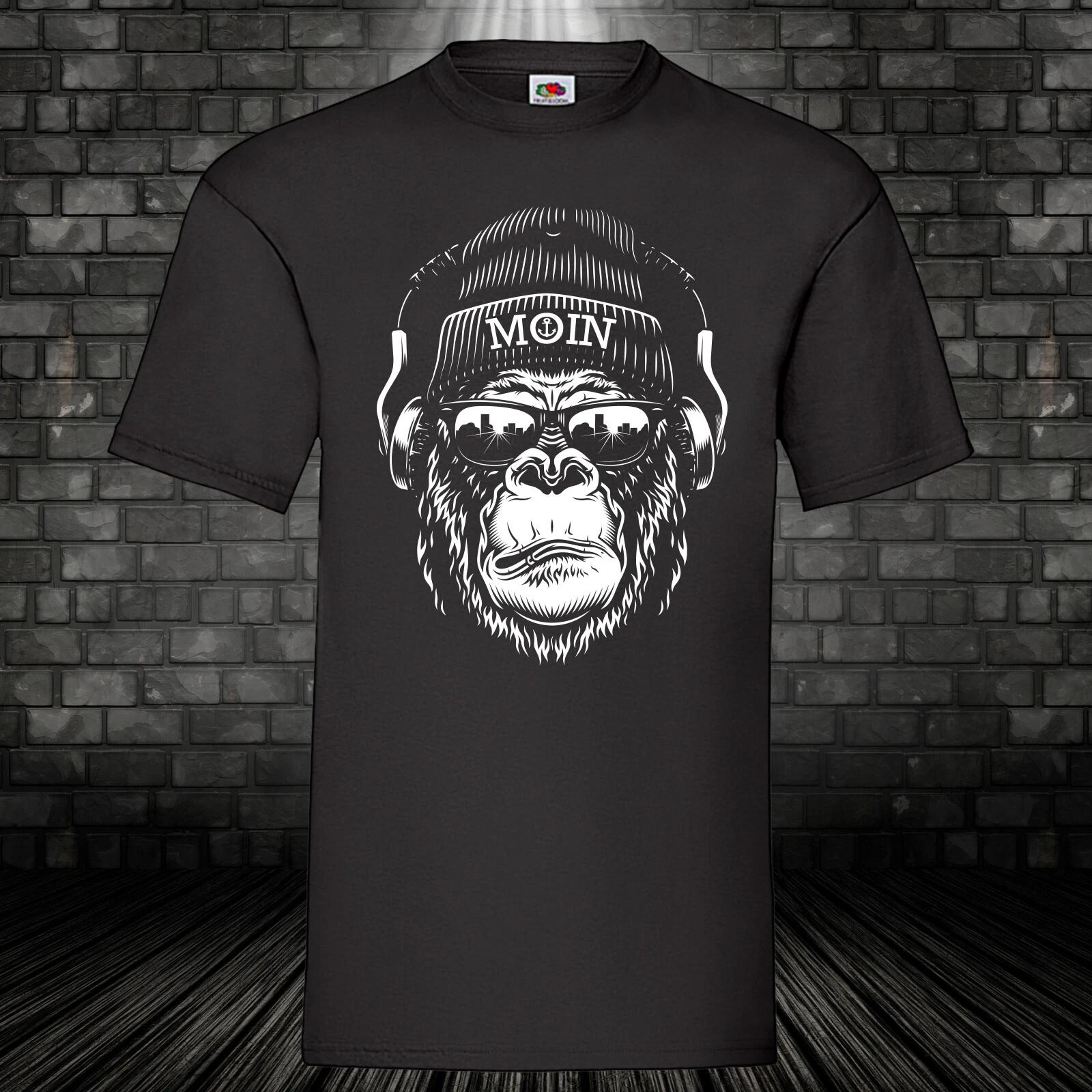 Moin Gorilla Music T-Shirt Tee Funshirt Cult Gift Nordic Coast S-5XL L