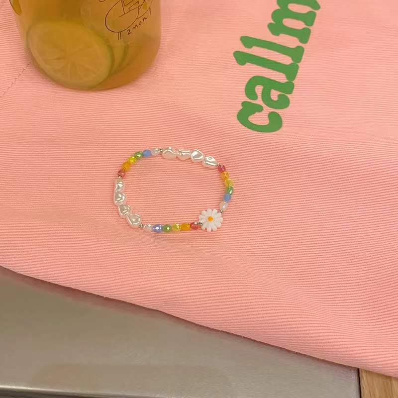 

Высококачественное корейское ожерелье и браслет из бисера и жемчуга с цветочным узором для женщин