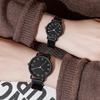 Minimalist Couple Analog Watches Exquisite Leather Watch for Lover Casual Quartz Clock Classic Retro Wristwatch Lovers Gift