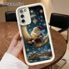 Phone Case: 2D Flat Samsung Galaxy A34 A35 M05 M06 S20 S22 S21 FE Plus 5G Gradient Protective Case, Carved Gold Crescent, Christmas and Halloween Gift