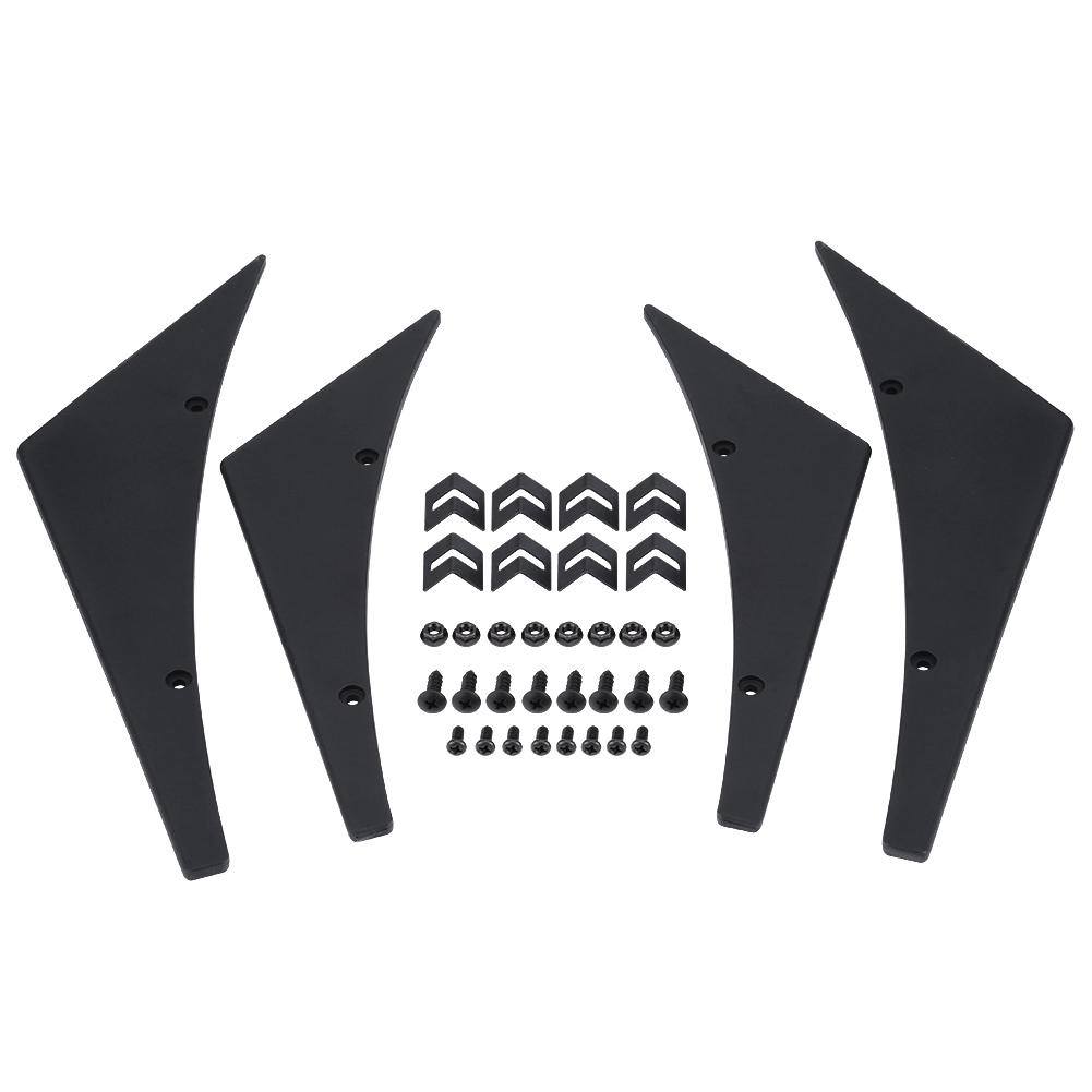 

4pcs Car Front Lip Splitt Fins Canards Body Spoil Black