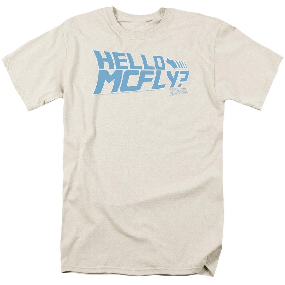 

Back the Future Hello McFly Retro Movie Tee Cream Unisex T-shirt