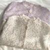 Ladies Floral Vintage Sweaters Lazy Style Loose Lantern Sleeve Sweater Winter Versatile Woman Single Breasted Cardigan