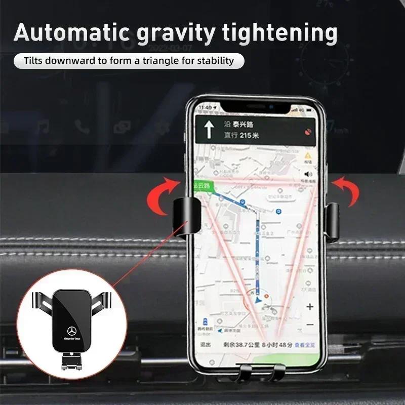 Car Vent GPS Holder Gravity Sensing Auto Grip Phone Holders For Mercedes Benz AMG GLC GLK GLE W204 W206 W221 W205 W213 W212 W253 QG1