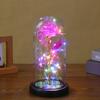 New Gold Foil Flower Glass Cover, Simulated Rose Eternal Flower Plastic Cover Luminous Night Light Window Ornament