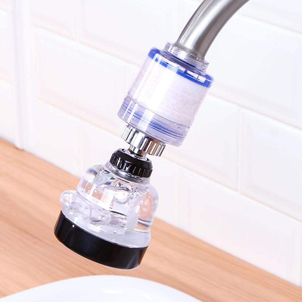 360 Rotation Tap Faucet Water Filter Reduces PP Cotton Calcium Sulfite