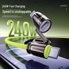 240W Super Flash Charge 4-in-1 Data Cable for Apple, Huawei, Xiaomi, and Oppo – 6A Charging Cable