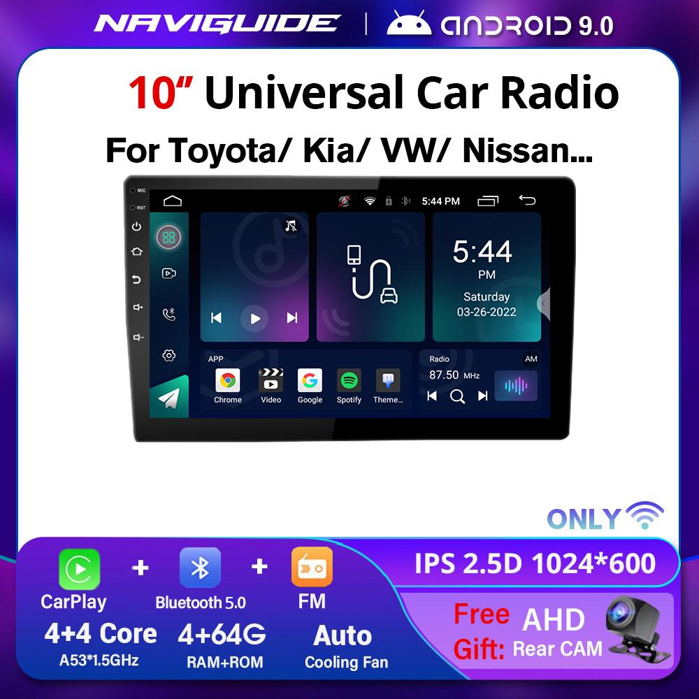 2Din 9/10 Inch Android System Universal Car Radio For Toyota Honda VW Nissan Kia Hyundai Carplay GPS BT Multimedia Player NO DVD