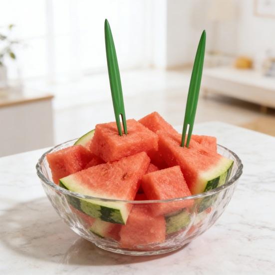 Leaf-Shaped Fruit Picks Decorative Food Skewers for Appetizers Desserts Reusable Burr-free Fruit Fork for Party Buffet Home Kitchen