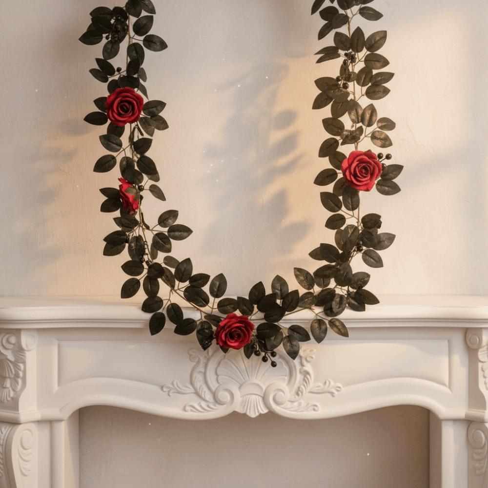 Waterproof Halloween Pumpkin Garland Flexible Spooky Gothic Wreath Staircase Handrail