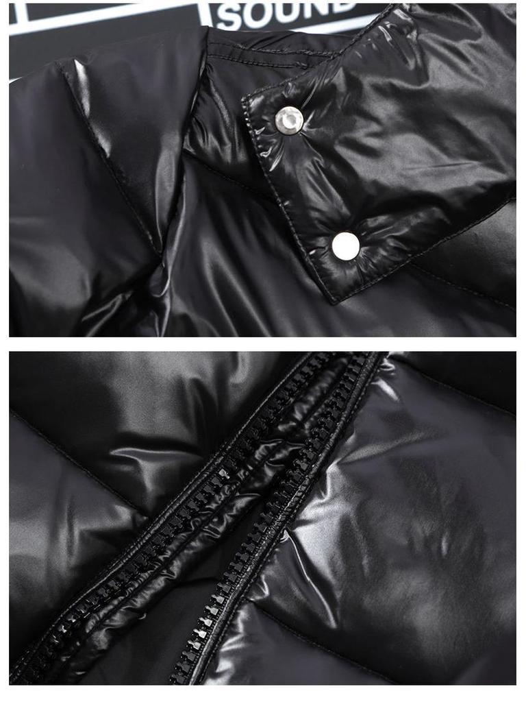 2024 Trendy Off-Season Shiny Down Jacket - Unisex, Thickened Short Design