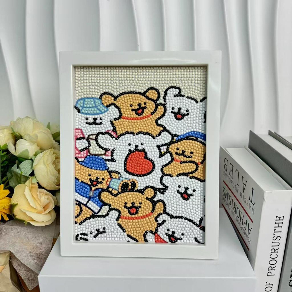 Children'S Diamond Painting Framed Handmade Diy Material Bag Sanrio Diamond Paste Painting Concentration Toy