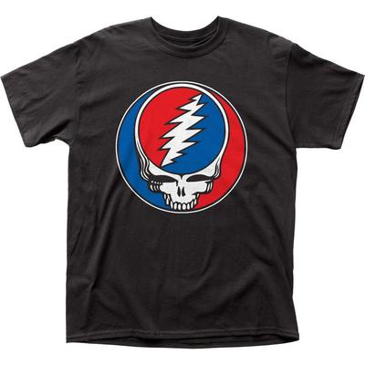 Greatful Dead Logo Steal Your Face Mens T Shirt Rock and Roll Music Band Black