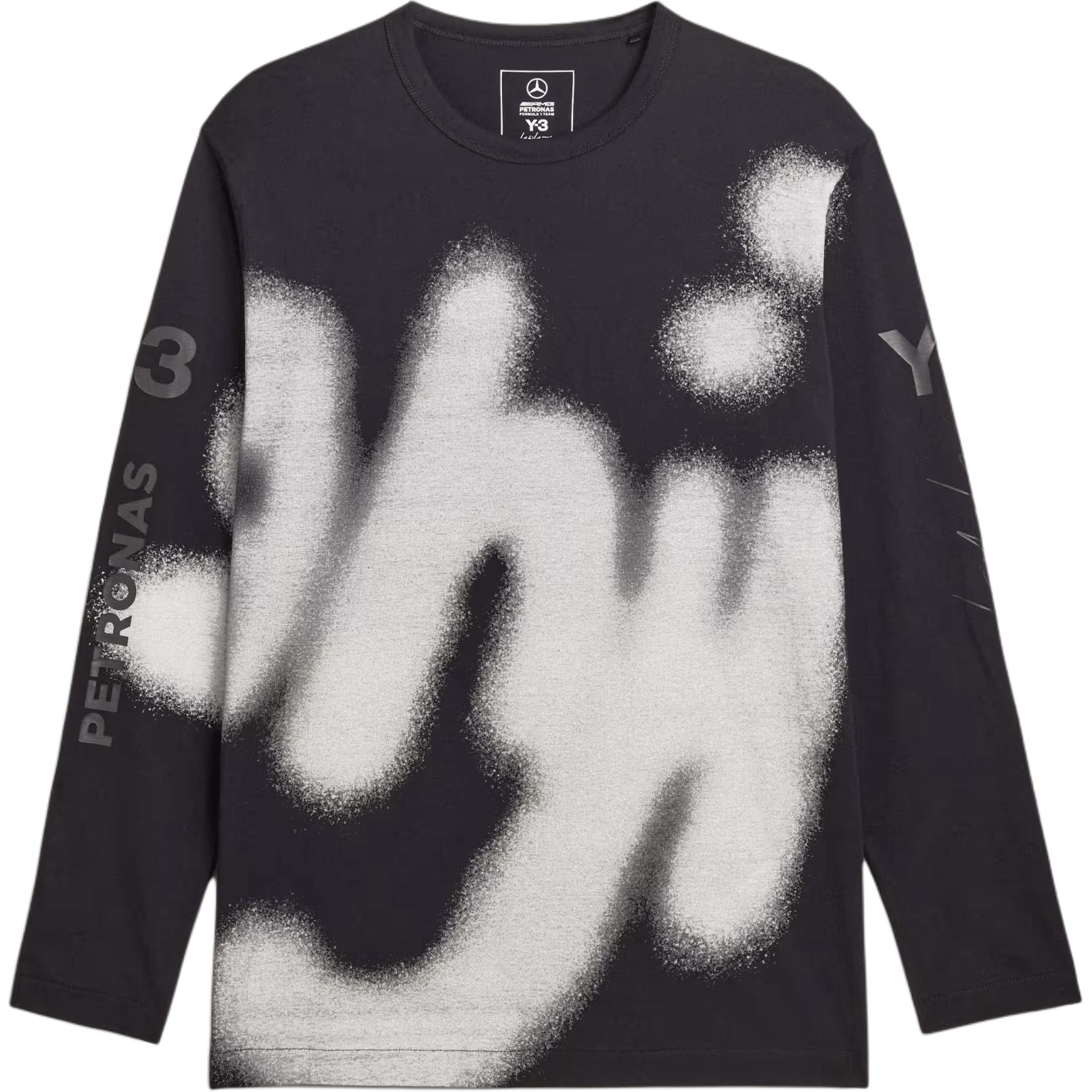 Y-3 Mercedes-AMG F1 Collaboration SS26 Fashion Versatile Design Pattern Long Sleeve T-Shirt Unisex tops KR2377 M