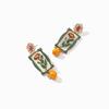 Bohemia Artistic Retro Exquisite Flower Dangle Pastoral Style Alloy Printed Drop Earrings for Women Ladies Jewelry Accessories