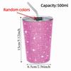 Bling Glitter Coffee Mug Sparkling Stainless Steel Water Bottle Rhinestone Water Cup  Office