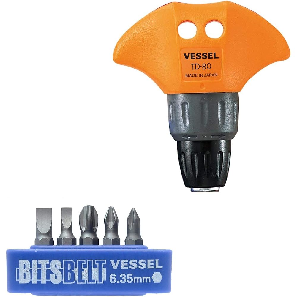 VESSEL (VESSEL) T type ratchet screwdriver set TD-80