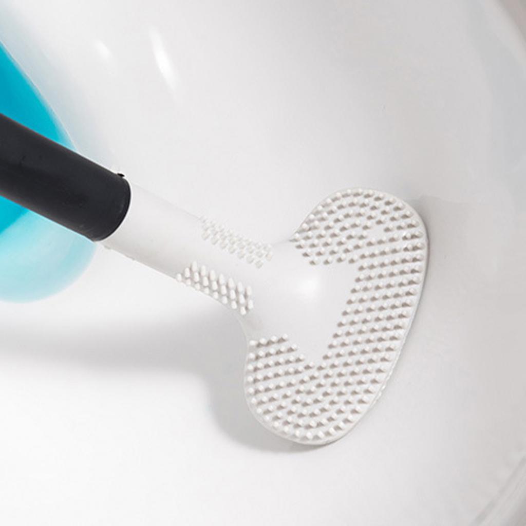 Silicone Toilet Brush Cleaning Hanging Long Handle Wall Mounted Toilet Brush for Washroom