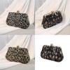 Vintage Style Embroidered Sequin Clutch Bag With Cell Phone Pocket For Night Out