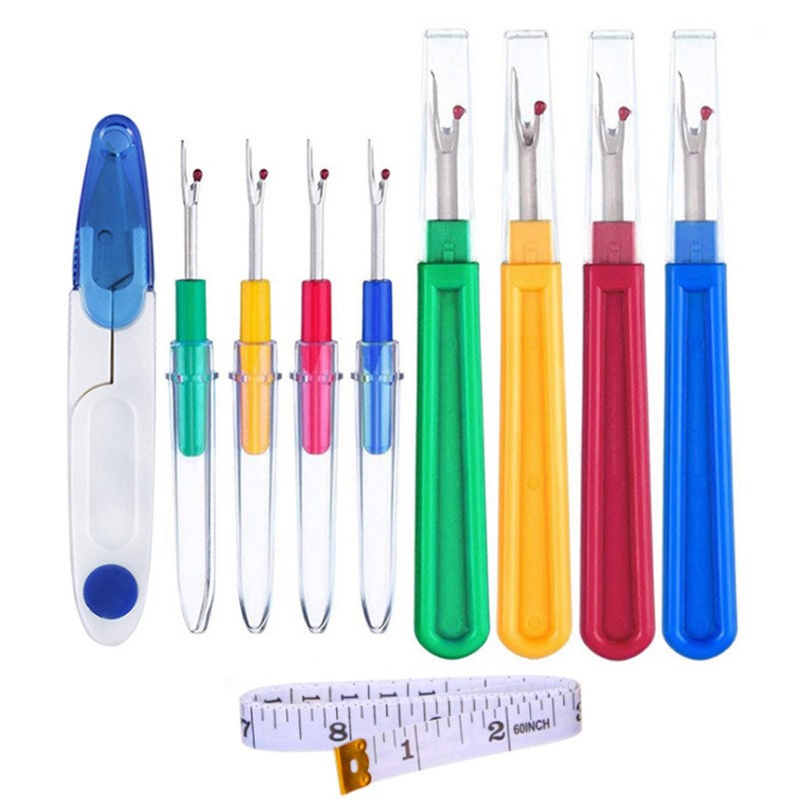

9/10Pcs Seam Rippers with Tape Measure and Scissors Small Large Stitching Rippers Thread Remover for Sewing Quilting B
