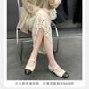Grape Mother, the Same Style, French Small Fragrant Style, Retro Mary Jane Thick Heel, Medium Heel Single Shoes, Genuine Leather Ballet Wedding Shoes
