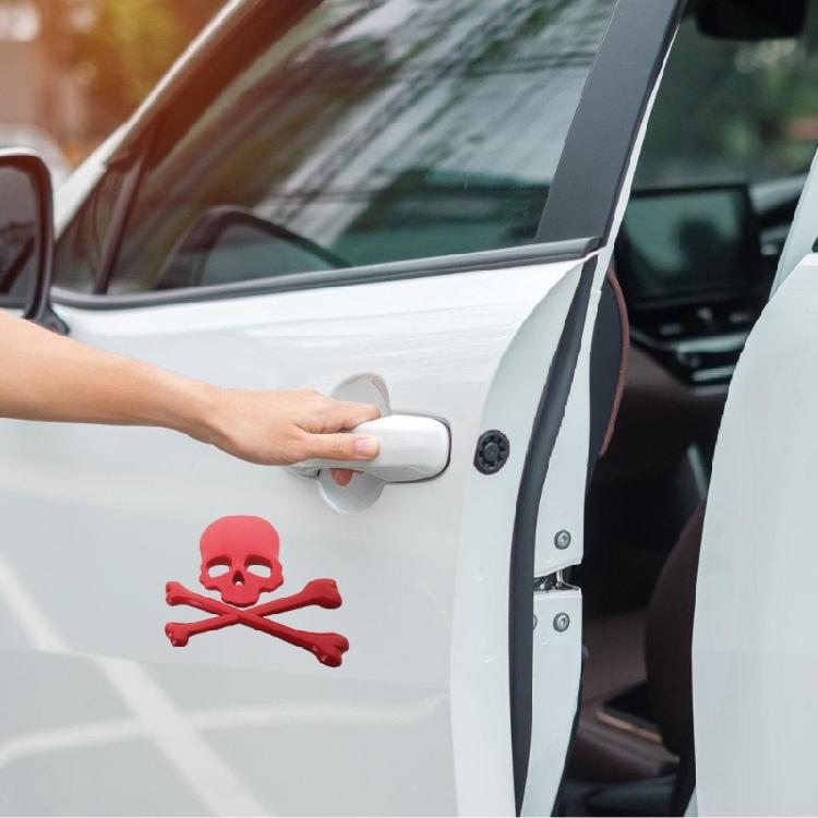 3D Skull Sticker Metal Motorcycle Decoration Weatherproof Adhesive Emblem For Bike Car Accessories