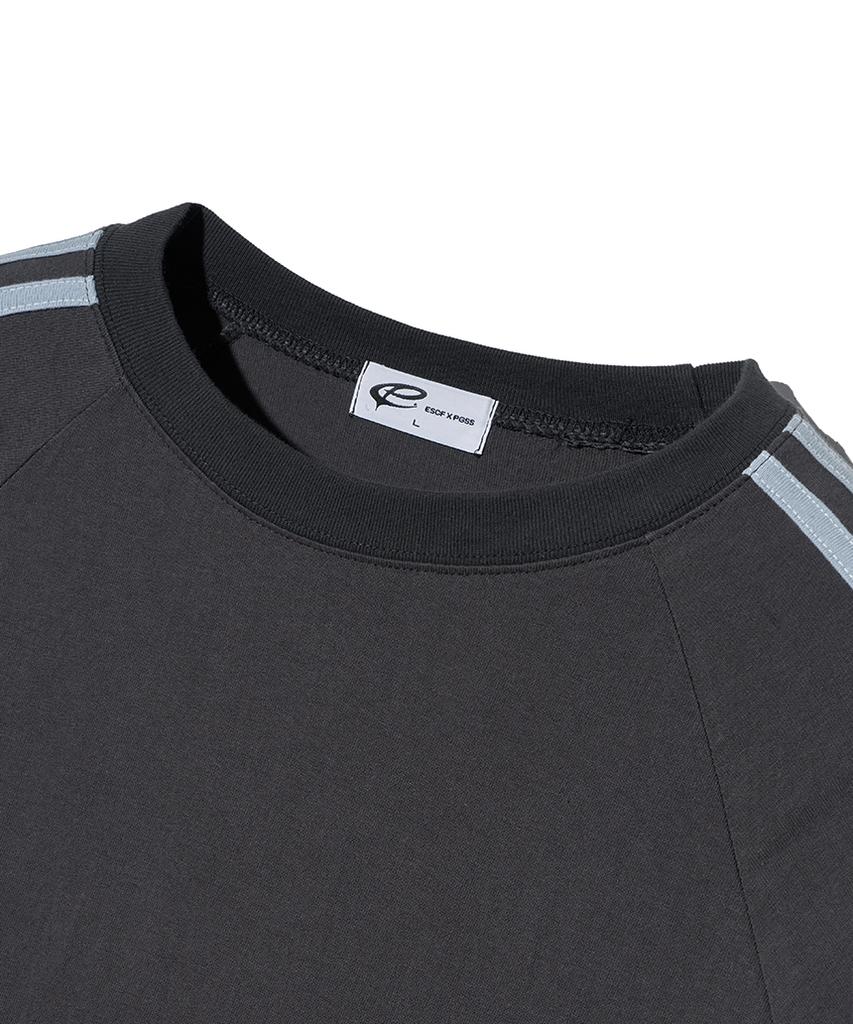 ESCAPEFROM Spilled Water Print Track Long Sleeve Charcoal