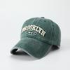 Washed old baseball cap women's retro letter embroidered sunscreen cap men's soft top sun hat