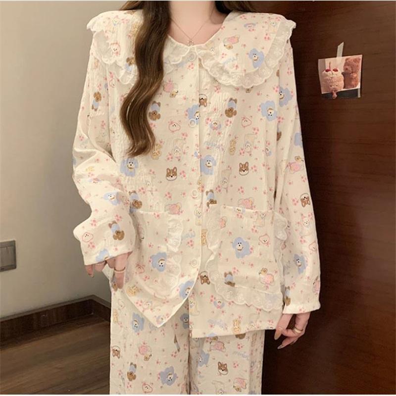 Women's Pajamas Set Pajamas 2-piece Set Airy Soft Casual Printed Pajamas